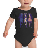 3 Wild Horses Running Around Tshirt Graphic Horse Art Tank Top Baby Bodysuit | Artistshot