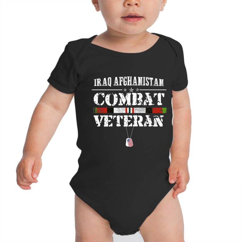 Iraq Afghanistan Combat Veteran Proud Army Military Vintage Premium T Baby Bodysuit by cm-arts | Artistshot