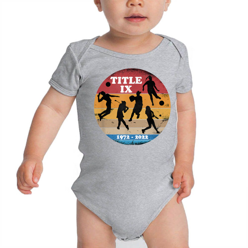 Title Ix 50th Anniversary Girls And Womens Sports Supporter T Shirt Baby Bodysuit by cm-arts | Artistshot