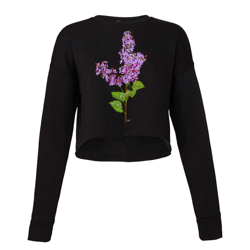 Under The Lilac Tree, I Was Hypnotized By A Strange Delight Cropped Sweater by cm-arts | Artistshot