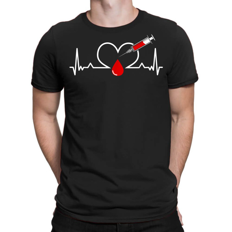 Phlebotomist Heartbeat Phlebotomy Syringe Needle Blood T Shirt T-shirt | Artistshot