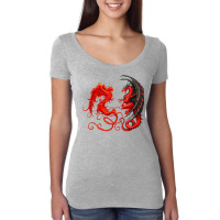 Rising Phoenix Fire And Dragon T Shirt Women's Triblend Scoop T-shirt | Artistshot