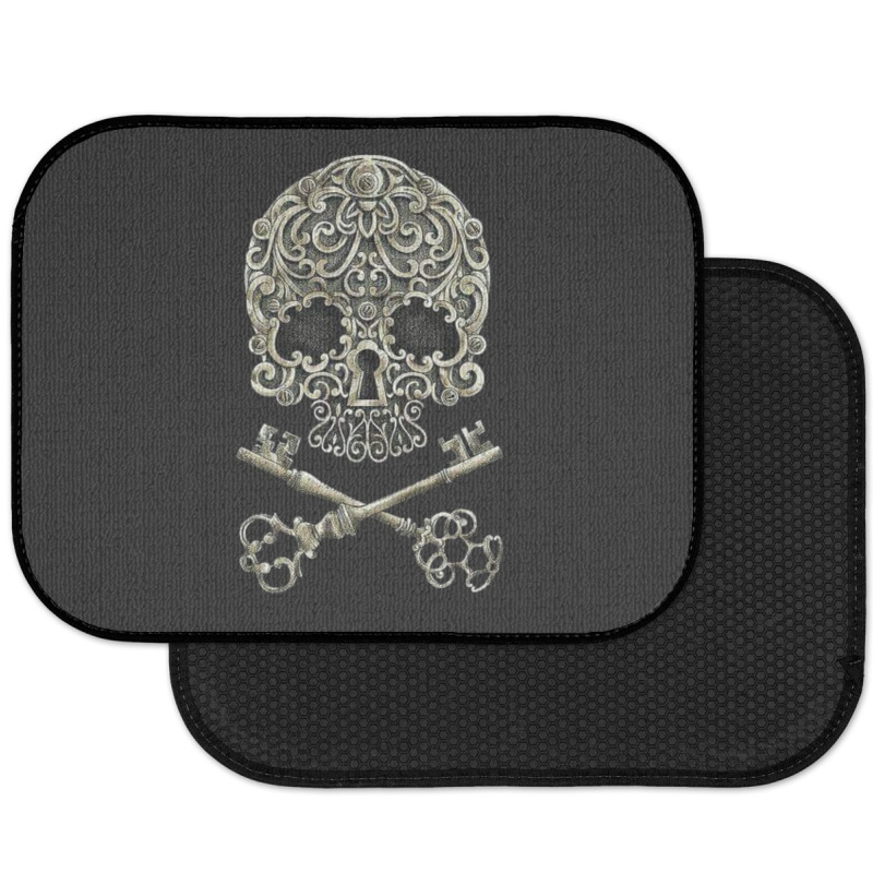 Skull And Two Keys Tshirt Classique Rear Car Mat | Artistshot