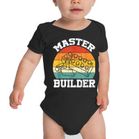 Master Builder Kids Building Blocks Brick Toy Master Builder T Shirt Baby Bodysuit | Artistshot