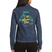 Fun Matching Family Road Trip 2023   Navigation Expert T Shirt Ladies Denim Jacket | Artistshot