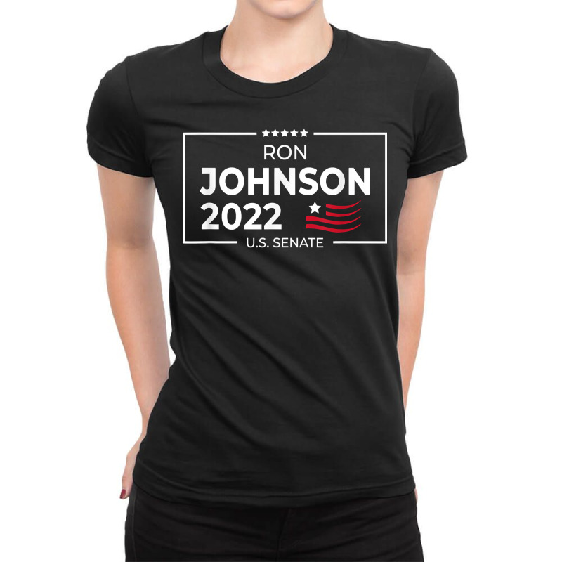 Ron Johnson 2022 Senate Election Wisconsin Republican Red T Shirt Ladies Fitted T-Shirt by cm-arts | Artistshot