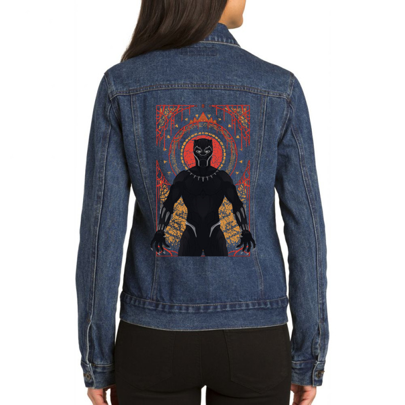 The Panther Ladies Denim Jacket by cm-arts | Artistshot