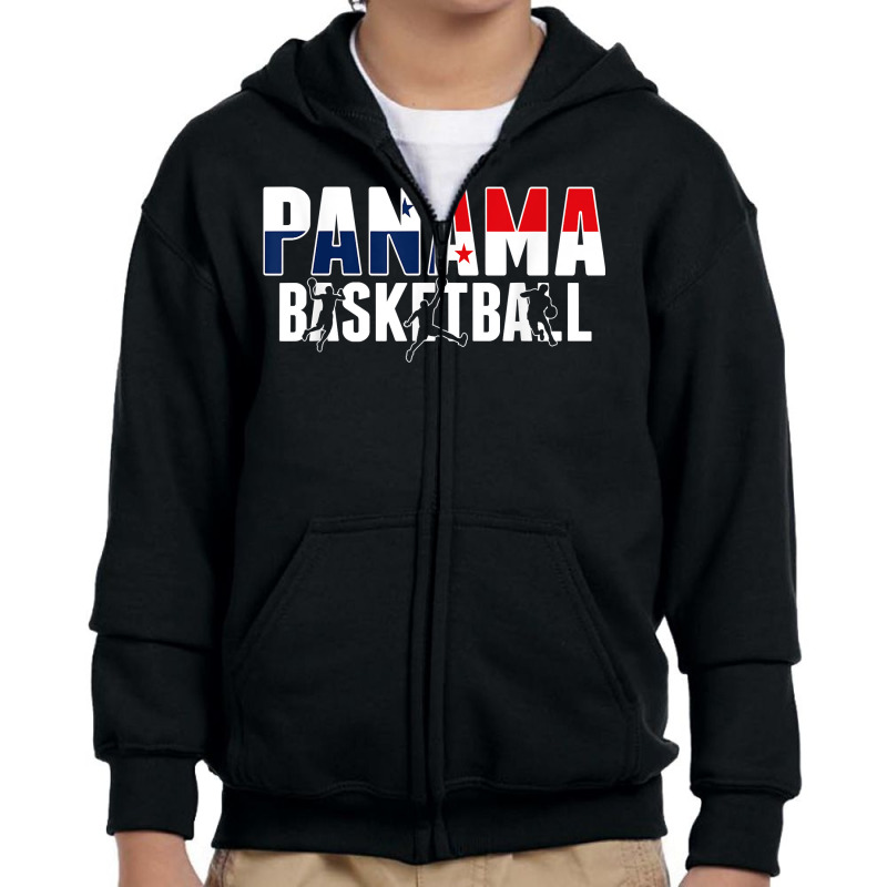 Panama Basketball Fans Jersey   Panamanian Flag Slam Dunk T Shirt Youth Zipper Hoodie by cm-arts | Artistshot