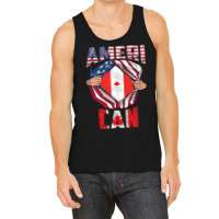 Useh Cdn Maple Leaf Half Canadian Half American Flag Us Eh Tank Top Tank Top | Artistshot