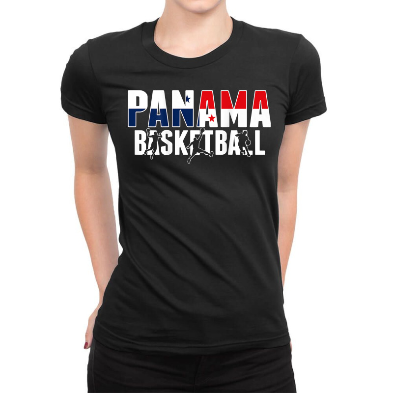 Panama Basketball Fans Jersey   Panamanian Sport Supporters T Shirt Ladies Fitted T-Shirt by cm-arts | Artistshot