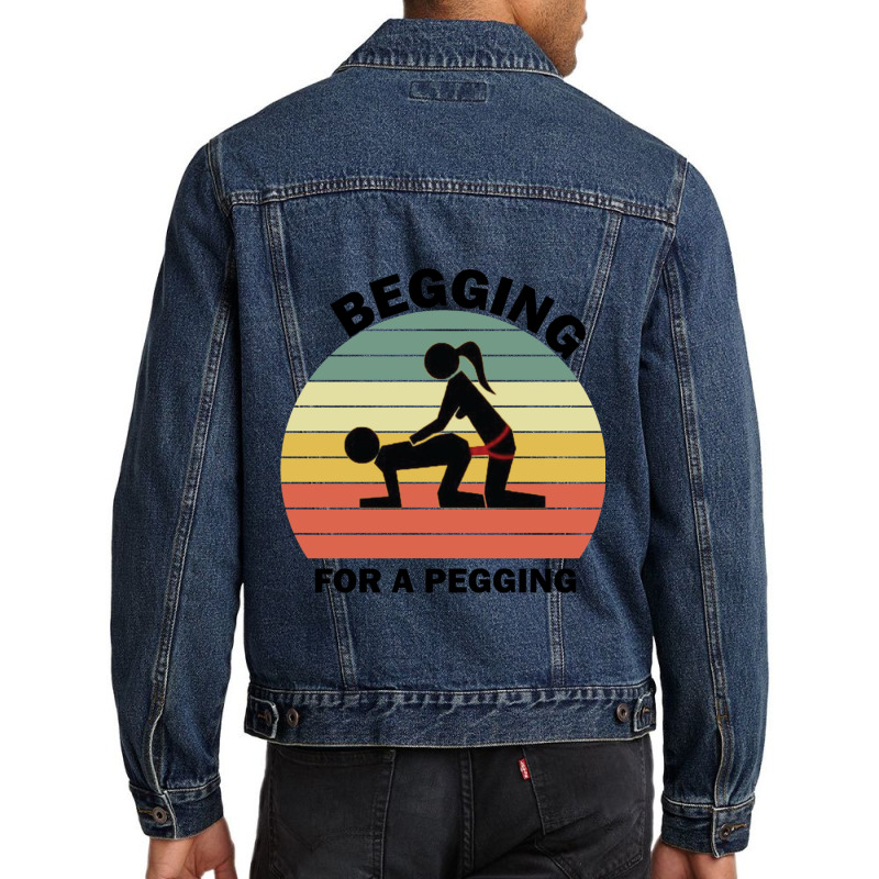 Begging For A Pegging Dominatrix Mistress Bdsm Pegged Men Denim Jacket | Artistshot