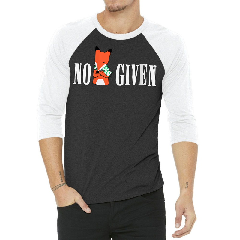 Womens No Fucks Given Rude Funny Adult Men Women Fox Gift V Neck T Shi 3/4 Sleeve Shirt by cm-arts | Artistshot