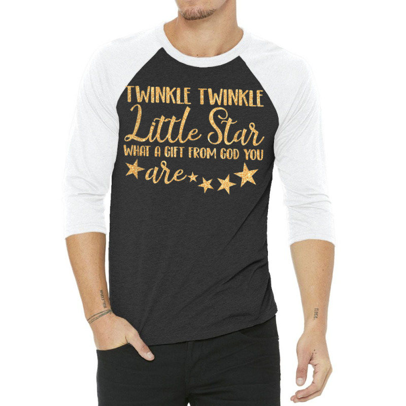 Baby Gender Reveal Twinkle Little A Star From God You Are 3/4 Sleeve Shirt | Artistshot