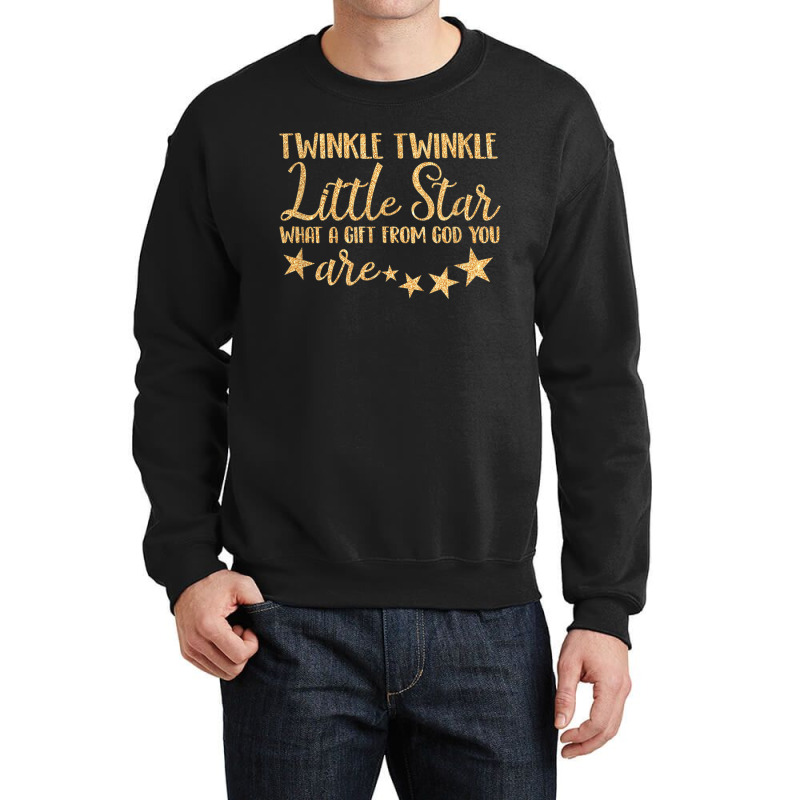 Baby Gender Reveal Twinkle Little A Star From God You Are Crewneck Sweatshirt | Artistshot