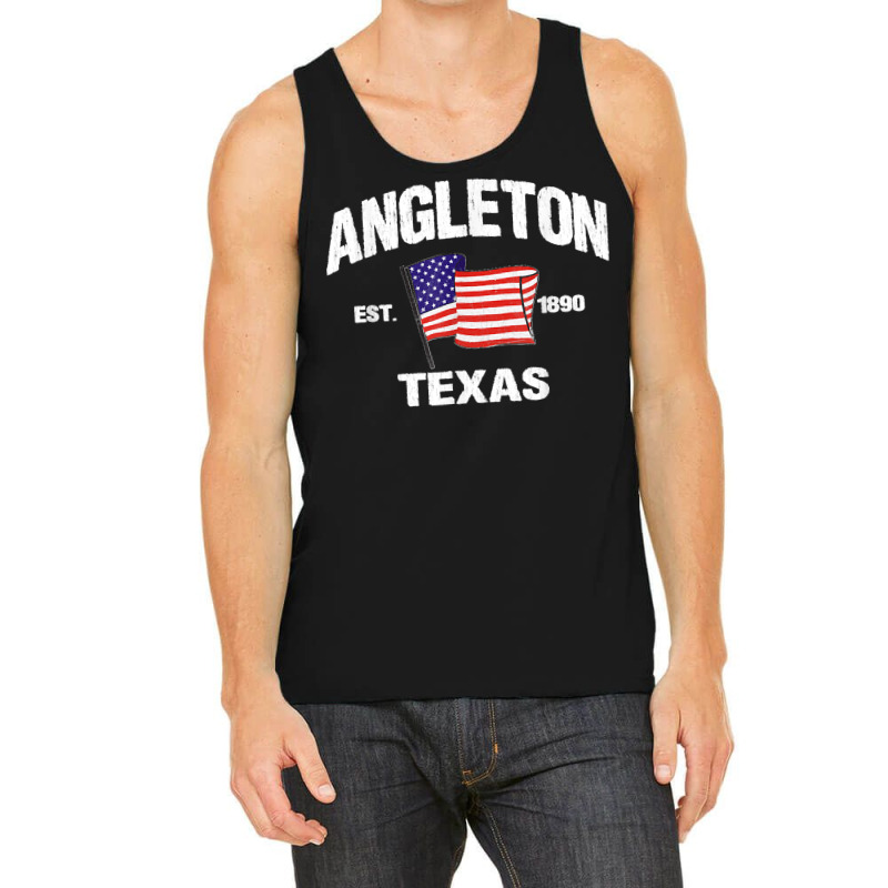 Angleton Texas Tx Usa Stars & Stripes Vintage Style Tank Top by LUISRTORRES | Artistshot