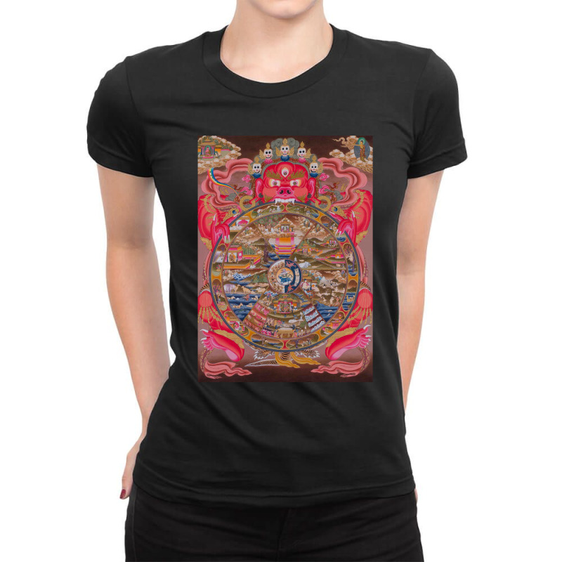 Samsara Classic Ladies Fitted T-Shirt by cm-arts | Artistshot