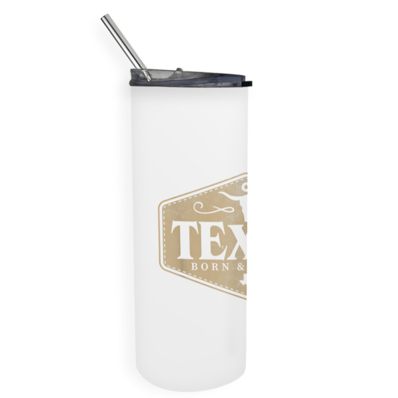 State Of Texas Raised Texan Native Boutique T Shirt Skinny Tumbler | Artistshot