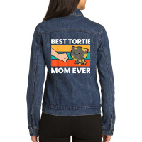 Tortoiseshell Cat Mom Best Tortie Mom Ever Ladies Denim Jacket | Artistshot