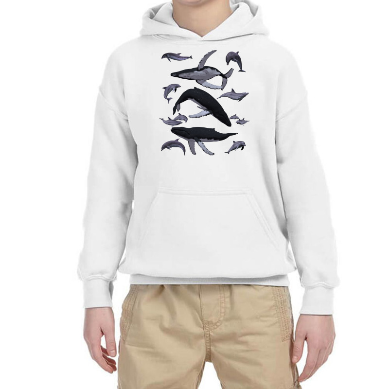 Whale Dolphin Vintage Ocean Life Preppy Marine Biologist Sweatshirt Youth Hoodie | Artistshot