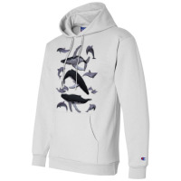 Whale Dolphin Vintage Ocean Life Preppy Marine Biologist Sweatshirt Champion Hoodie | Artistshot