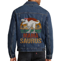 Christmas Mama Saurus Men Denim Jacket | Artistshot