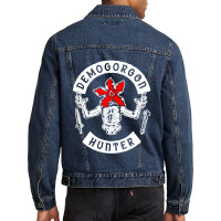 Logotipo Stranger Demogorgon Men Denim Jacket | Artistshot