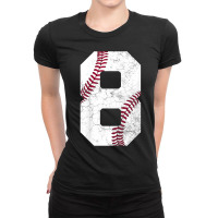 Kids 8th Birthday Baseball Boys Kids Eight 8 Eighth Gift Ladies Fitted T-shirt | Artistshot