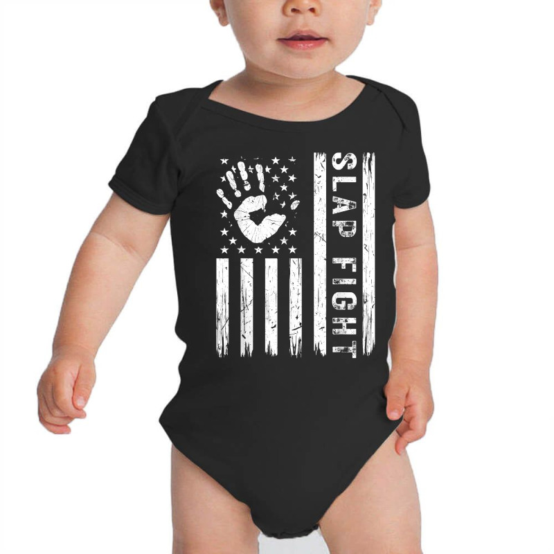 Slap Fight American Flag, Vintage Patriotic Slap Fighting T Shirt Baby Bodysuit | Artistshot