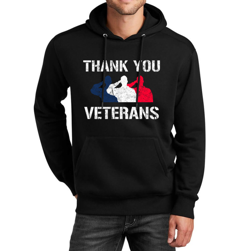 Thank You Veterans Day Salute Military Appreciation Soldiers Sweatshir Unisex Hoodie by cm-arts | Artistshot