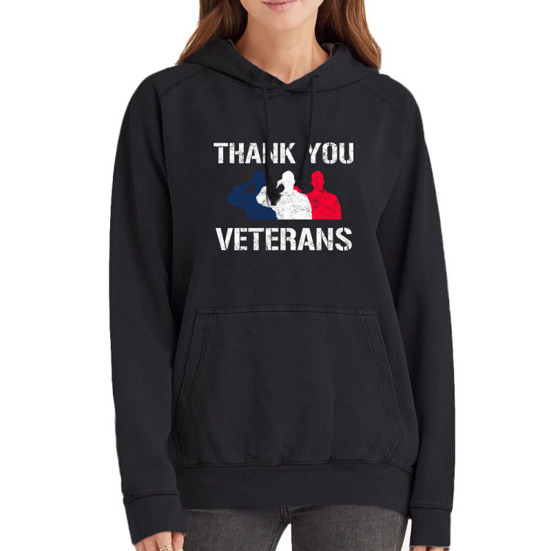 Thank You Veterans Day Salute Military Appreciation Soldiers Sweatshir Vintage Hoodie by cm-arts | Artistshot