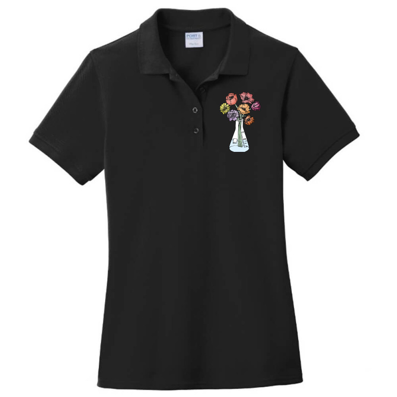 Erlenmeyer Bouquet Ladies Polo Shirt by cm-arts | Artistshot