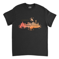 Liverpool Skyline Watercolors Classic Classic T-shirt | Artistshot