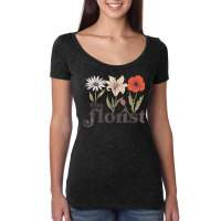 The Florist Graphic Botanical Flowers Gardening Plant Lover T Shirt Women's Triblend Scoop T-shirt | Artistshot