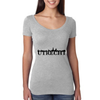 Utrecht Netherlands City Skyline Silhouette Outline Sketch Tank Top Women's Triblend Scoop T-shirt | Artistshot