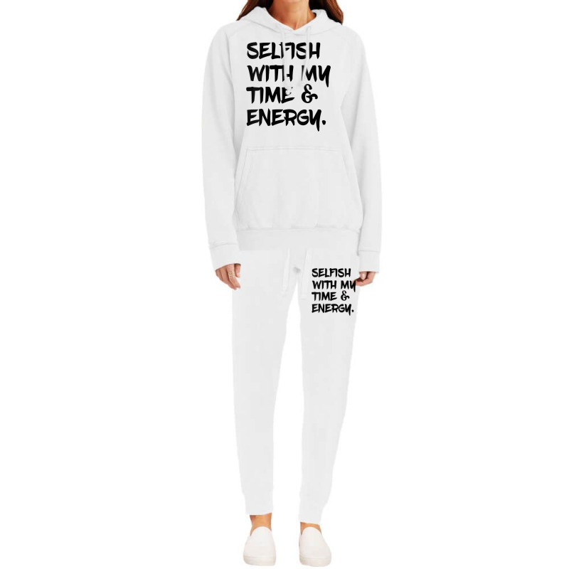 Womens Selfish With My Time & Energy V Neck T Shirt Hoodie & Jogger set by nyce | Artistshot