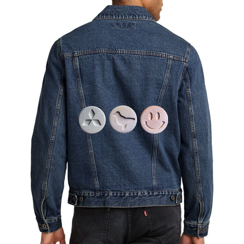 Ecstasy Dove Smiley Men Denim Jacket | Artistshot