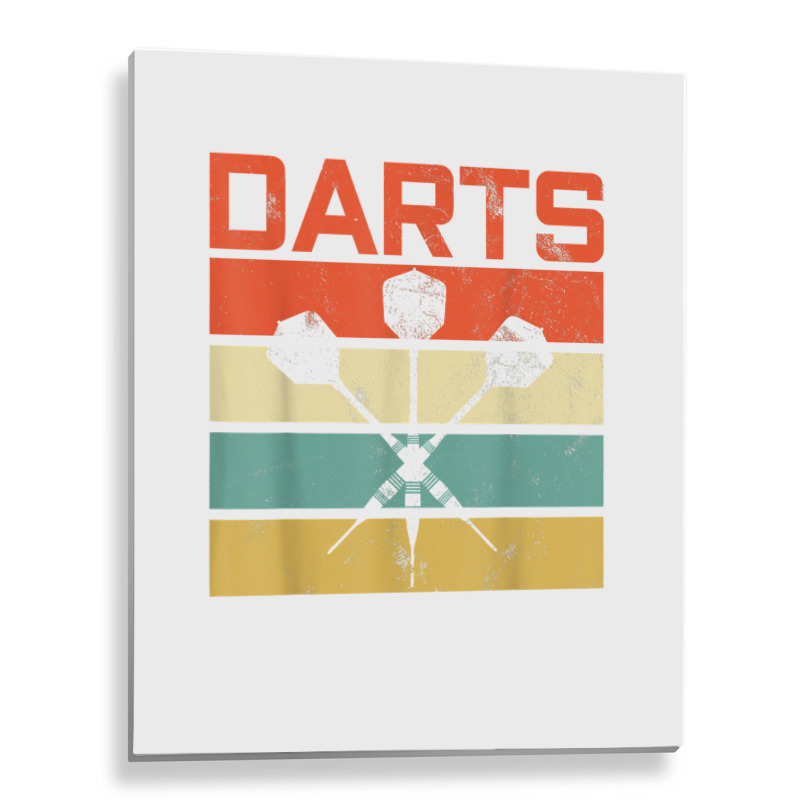 Vintage Darts T Shirt Dart Board Sports Bar Gift T Shir T Shirt Metal Print Vertical | Artistshot