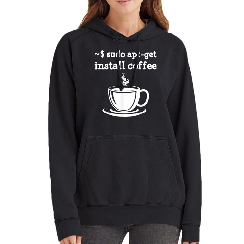 Linux Sudo Aptget Install Coffee Vintage Hoodie by SandraMarianela | Artistshot