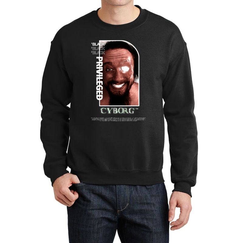 Black Privileged Cyborg - Sam Hyde Premium Crewneck Sweatshirt by cm-arts | Artistshot