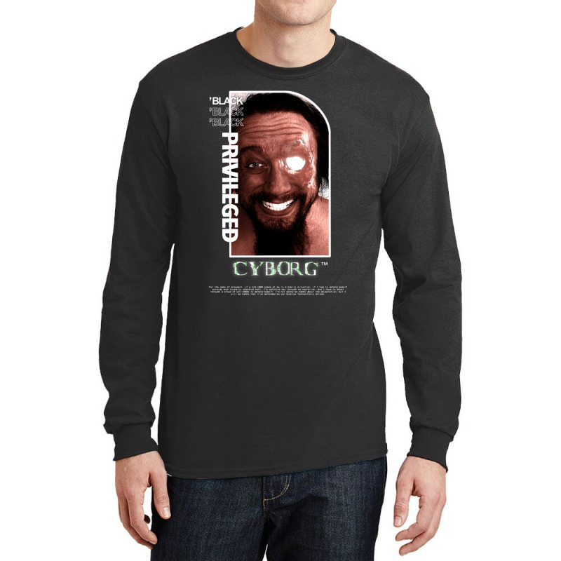 Black Privileged Cyborg - Sam Hyde Premium Long Sleeve Shirts by cm-arts | Artistshot