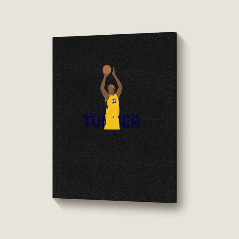 Myles Turner Pacers 1 Portrait Canvas Print | Artistshot