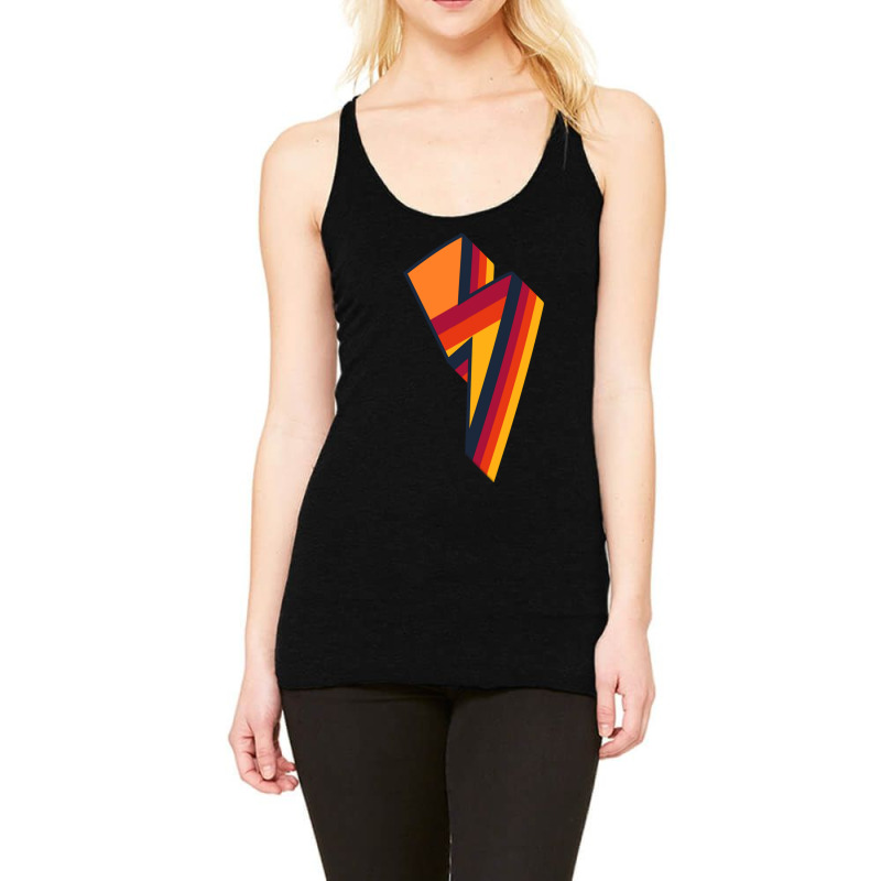 3d Colorful Lightning Bolt - Lightning Bolt Racerback Tank by cm-arts | Artistshot