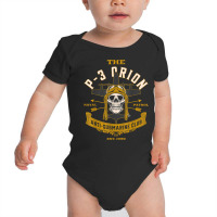 Vintage P 3 Orion Anti Submarine Naval Patrol Aircraft Skull T Shirt Baby Bodysuit | Artistshot