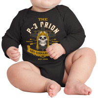 Vintage P 3 Orion Anti Submarine Naval Patrol Aircraft Skull T Shirt Long Sleeve Baby Bodysuit | Artistshot