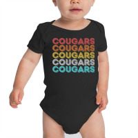 Vintage Retro Cougars Pullover Hoodie Baby Bodysuit | Artistshot