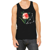 Capricorn Constellation With Watercolor Carnation Tank Top | Artistshot