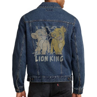 Funny Lion And King Simba And Nala Young Men Denim Jacket | Artistshot