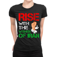 Rise With The Women Of Iran Women Life Freedom Dandelion T Shirt Ladies Fitted T-shirt | Artistshot