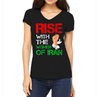 Rise With The Women Of Iran Women Life Freedom Dandelion T Shirt Women's V-neck T-shirt | Artistshot