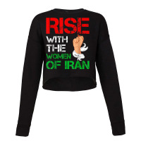 Rise With The Women Of Iran Women Life Freedom Dandelion T Shirt Cropped Sweater | Artistshot